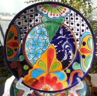 mexican handmade talavera no chips or cracks and is in perfect
