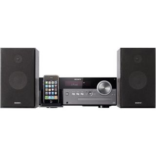SONY MICRO SHELF SYSTEM WITH CD PLAYER CHARGING SPEAKER DOCK FOR IPOD