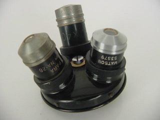 Microscope Accessories 3 Objectives Rotating Nosepiece Watson