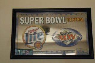 Superbowl XXXV Central RARE Miller Lite Beer Mirror