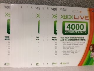 4000 Microsoft Points Xbox Live
