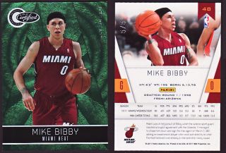 2010 2011 Totally Certified Mike Bibby Green 5 5 Very RARE Next PMG