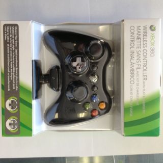 Microsoft Xbox 360 Wireless Controller with Play Charge Kit Black NIB