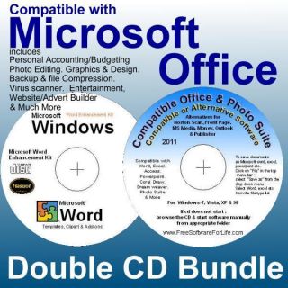 Massive Office Suite CD Microsoft Word Enhancement CD Double CD Bundle