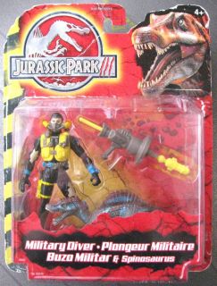 Jurassic Park III Military Diver Action Figure Mooc New Kenner Vintage