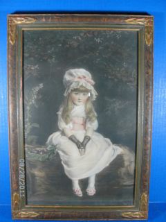 Vintage Cherry Ripe Sir John Millais Framed Print of Little Girl
