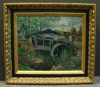 American Impressionism Oil Painting Old Mill by Walter Emerson Baum