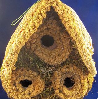 Natural Roll Edible Birdhouse Feeder Millet Sides Sunflower Top