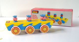 Vintage BRIO SAILOR WAGON PULL TOY 0350 31780 Up down motion NOS Box