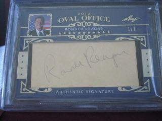 Oval Office,Cut Signature/Auto Ronald Reagan/Mikhail Gorbachev, #1/1