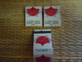 SWISHER SWEETS MATCHBOOKS       A Very Mild Sweet Cigar   LOT OF 3