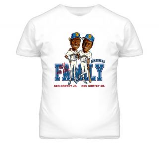 Ken Griffey Jr Retro Baseball Caricature T Shirt