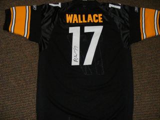 Mike Wallace Autographed Authentic Home Steelers Jersey