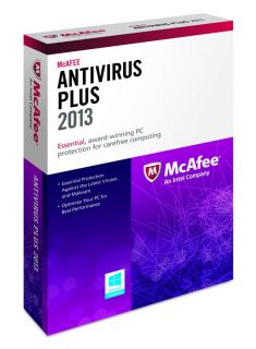 McAfee AntiVirus 2013 Plus Retail 3 Full Version for PC