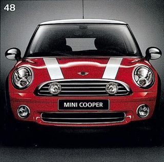 Mini Cooper 09 Up Convertible Bonnet Hood Stripes White