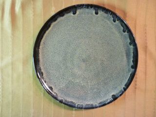 Ming Jun Pottery 8 3 4 Salad Plate Speckled Dripped Glaze Excellent