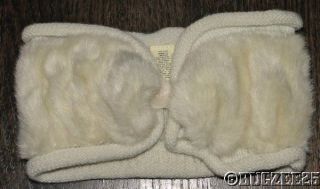 NEW URBAN OUTFITTERS IVORY FAUX FUR NECK EAR WARMER COLLAR