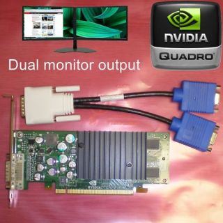 Dell Nvidia Quadro 4 NVS 285 128MB PCI E Dual Head Video card+VGA