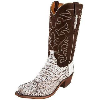 1883 by Lucchese Natural Hornback Caiman/Chocolate Suede N1109, Size