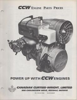 1971 CCW ENGINES PARTS PRICE MANUAL
