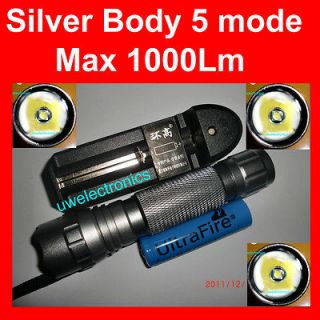 1000 Lumens CREE XM L XML T6 LED 18650 Flashlight Torch Lamp 6P
