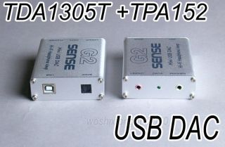 TDA1305 + TPA152 USB DAC sound card with SPIDF DTS & headphone