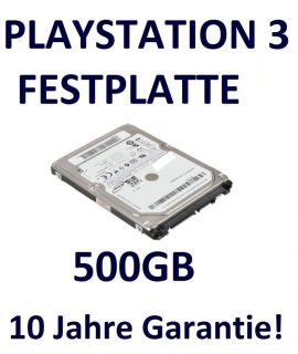 500GB HDD Festplatte für Sony Playstation 3 für ALLE slim + fat PS3