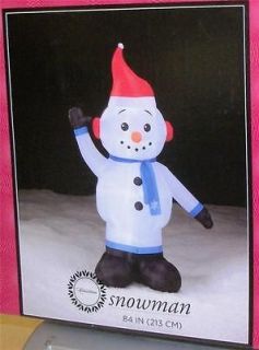 Gemmy Airblown Inflatable Snowman Santa Claus Christmas