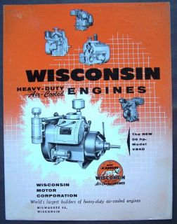 Wisconsin VH4 VH4D Engines Dealer Sales Brochure Catalog