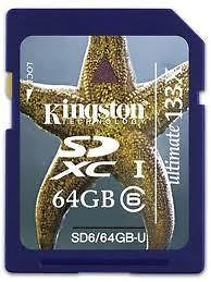 New 64GB class 6 kingston SD card SDXC