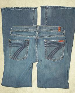Womens DOJO jeans 7 For All Mankind, Size 24x31 Glacier Rip out (GLC