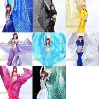 New Exotic Belly Dance Dancing Costume 360 degrees Isis Wings 8 Color