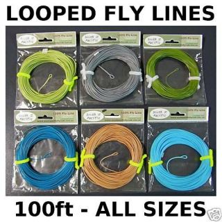 LOOPED END 100ft LINE 6wt   for fly fishing rod & reel