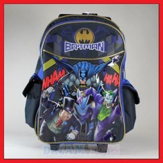 16 Batman Rolling Backpack Rolle r/Bag/Wheeled/ Boys