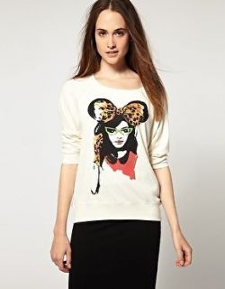 River Island Ugly Betty Print Sweat Top Size 10 RRP £20
