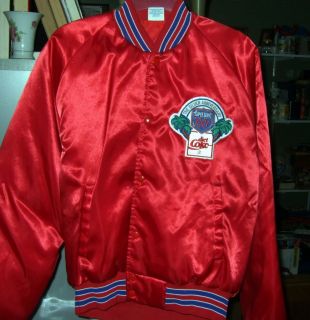 1990 VINTAGE COCA COLA SUPERBOWL XXV JACKET   NOS   SMALL   WOW WHAT A