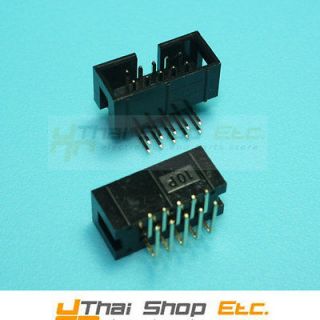 10 Pcs. 2x5 10 Pins Box Header IDC Male Sockets Right Angle 2.54mm