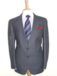 MENS BESPOKE BY DUNN & CO. VINTAGE STRIPED TWEED SUIT 44 W36 L29