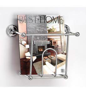 Decorative Chrome Wall Mounted Magazine Holder Bathroom Accessory