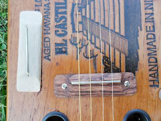 or 4 String Cigar Box Guitar Bridge w/pickups