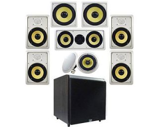 Acoustic Audio HD726 In Wall Home Theater System w/ Black 10 Powered