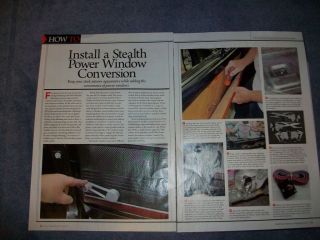 1968 Mustang Stealth Power Window Conversion Install Article Electric