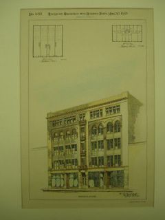 Mohawk Block, Buffalo, NY, 1889, Original Plan