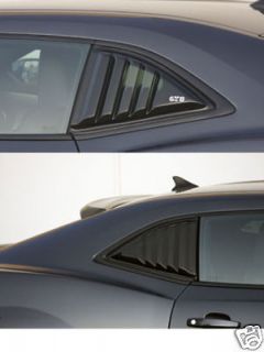 GTS Smoke Acrylic Quarter 1/4 Window Louvers Covers Pr (Fits Camaro