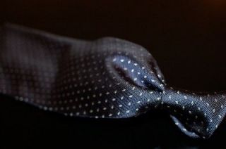Armani Classico RECENT Navy Blue Jacquard Herringbone Silk Mens Tie NR