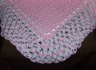NEW Soft FANCY Crochet Baby Blanket Afghan; 5 Colors available; w