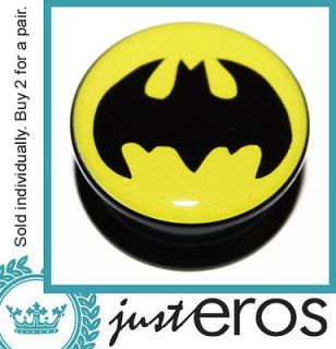 Adam West Batman Logo The Dark Knight Acrylic Ear Plug Flesh Tunnel