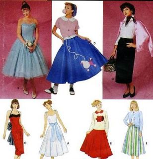 On Stage 1950s Poodle Skirt Prom Dress 10 14 Simplicity PATTERN 8742