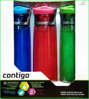 Contigo AUTOSEAL Water Bottles 3 Pack 709mL (24 oz) Leak proof NEW