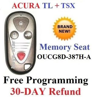 BRAND NEW ACURA TL + TSX 4BUTTON KEYLESS REMOTE E4EG8D 387H A + Memory